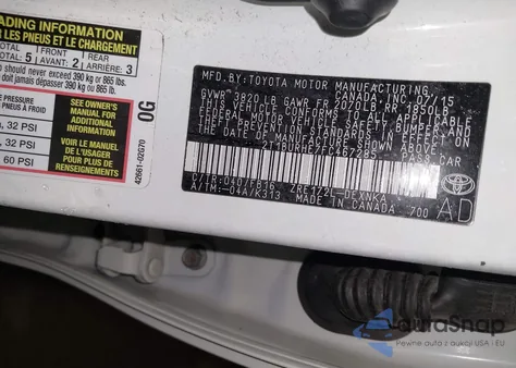 2015 Toyota Corolla Le z USA, uszkodzony, nr VIN 2T1BURHE7FC467285